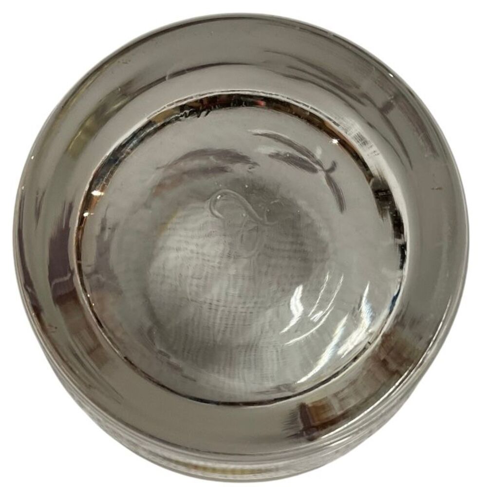 Vintage Frosted Glass Tumbler with Gold & Silver Leaf Pattern Fall Autumn MCM - Picture 7 of 9